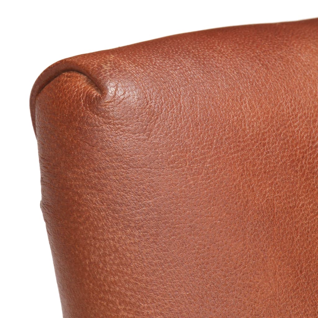 vidaXL Καρέκλες Τραπεζαρίας 6 τεμ. Καφέ από Γνήσιο Δέρμα Κατσίκας