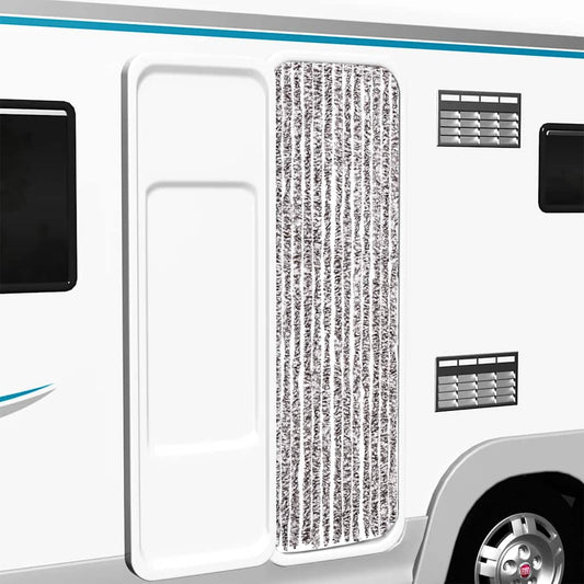 vidaXL Σήτα - Κουρτίνα Πόρτας Καφέ / Μπεζ 56 x 200 εκ. από Σενίλ