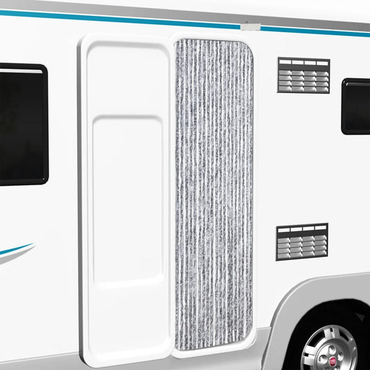 vidaXL Σήτα - Κουρτίνα Πόρτας Ασημί 56 x 200 εκ. από Σενίλ