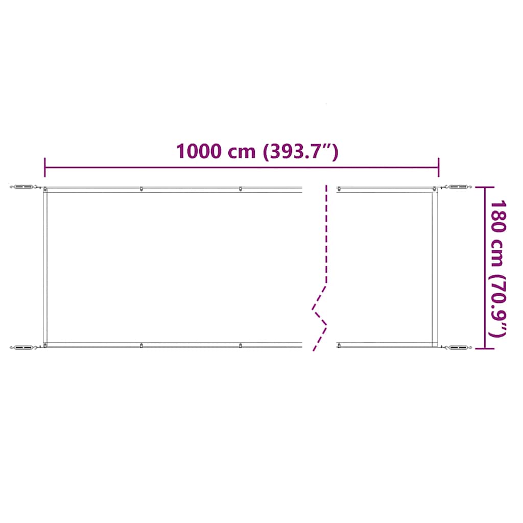 vidaXL Τέντα Κάθετη Τερακότα 180 x 1000 εκ. από Ύφασμα Oxford