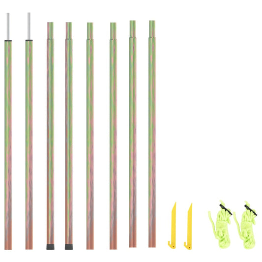 vidaXL Στύλοι για Πανί Σκίασης 2 τεμ. 200 εκ. από Γαλβανισμένο Ατσάλι