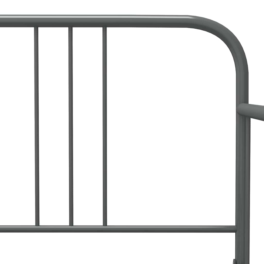 vidaXL Πλαίσιο για Καναπέ - Κρεβάτι Γκρι 90 x 200 εκ. Μεταλλικό