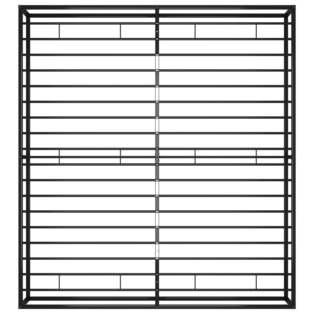 vidaXL Πλαίσιο Κρεβατιού Μαύρο 160 x 200 εκ. Μεταλλικό