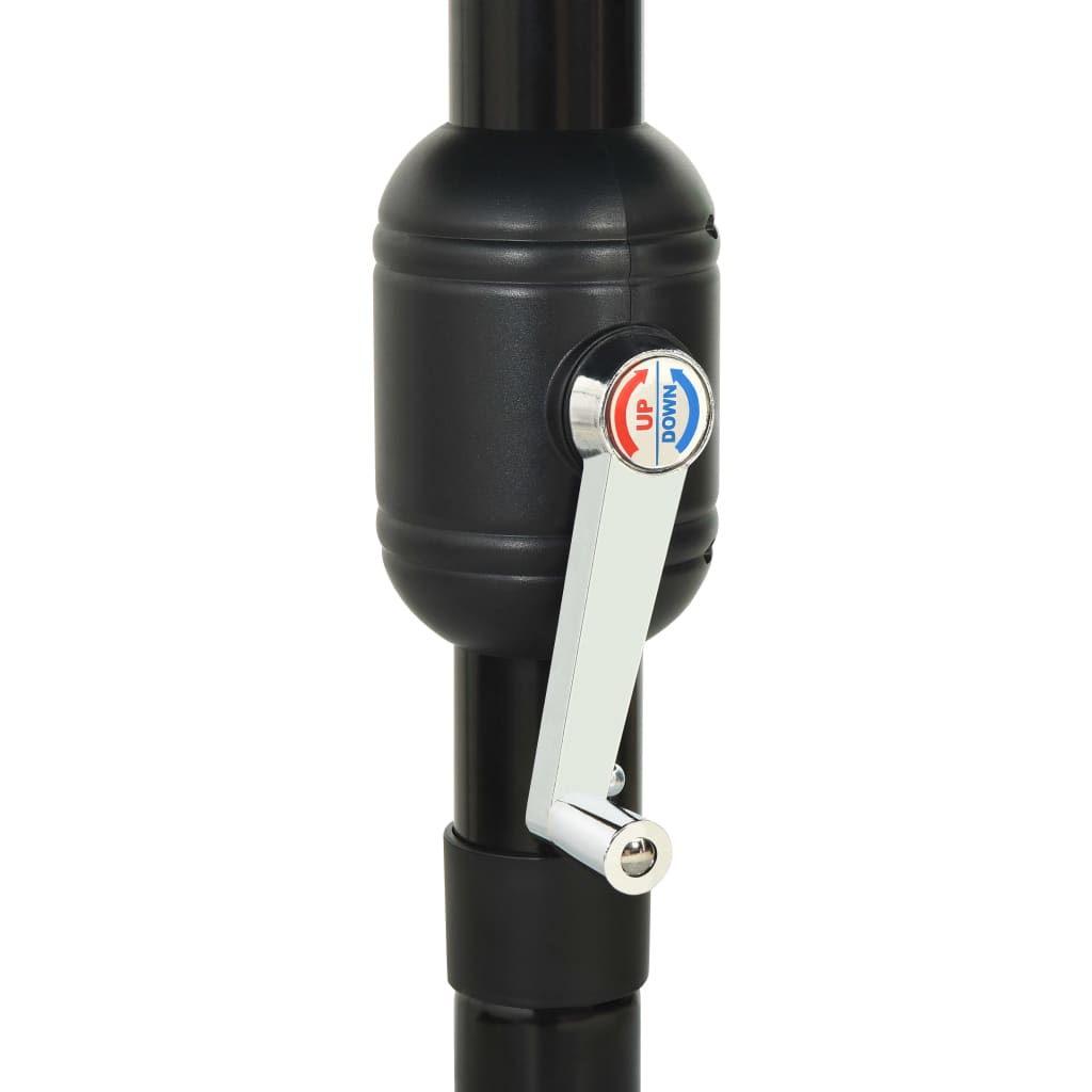 vidaXL Ομπρέλα Κήπου 3 Επιπέδων Ανθρακί 3,5 μ. με Ιστό Αλουμινίου