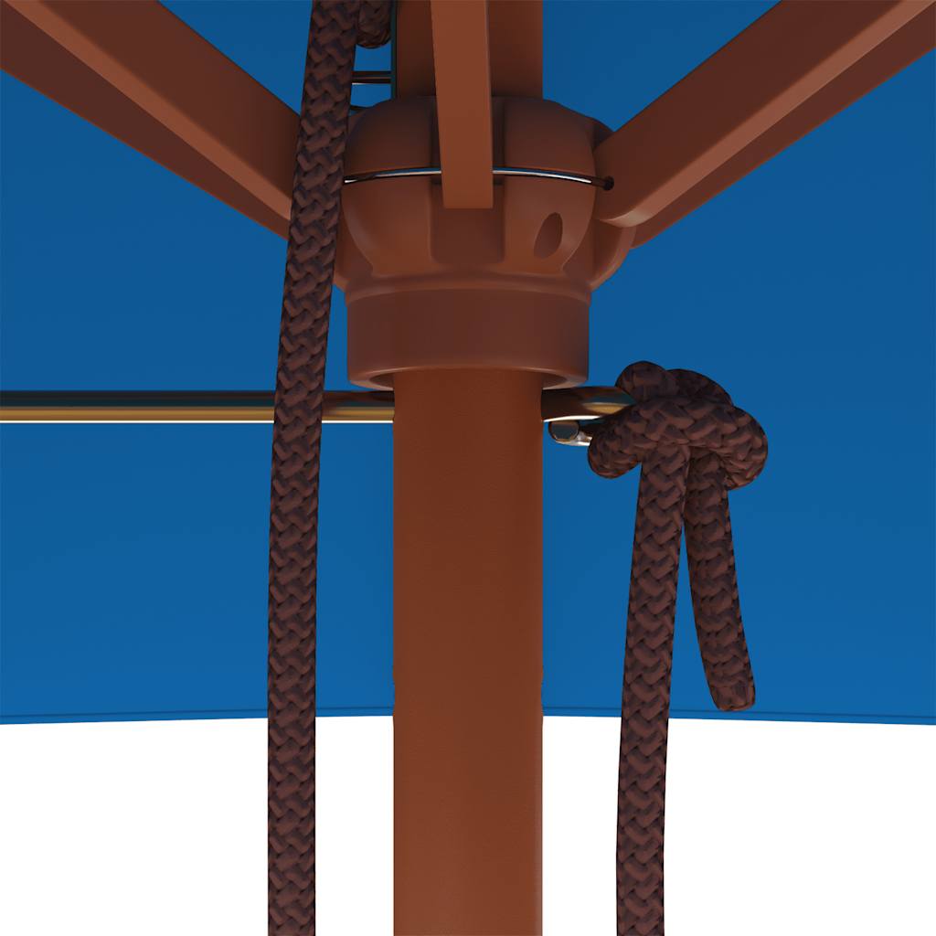 vidaXL Ομπρέλα Κήπου με Ξύλινο Ιστό Μπλε 150 x 200 εκ.