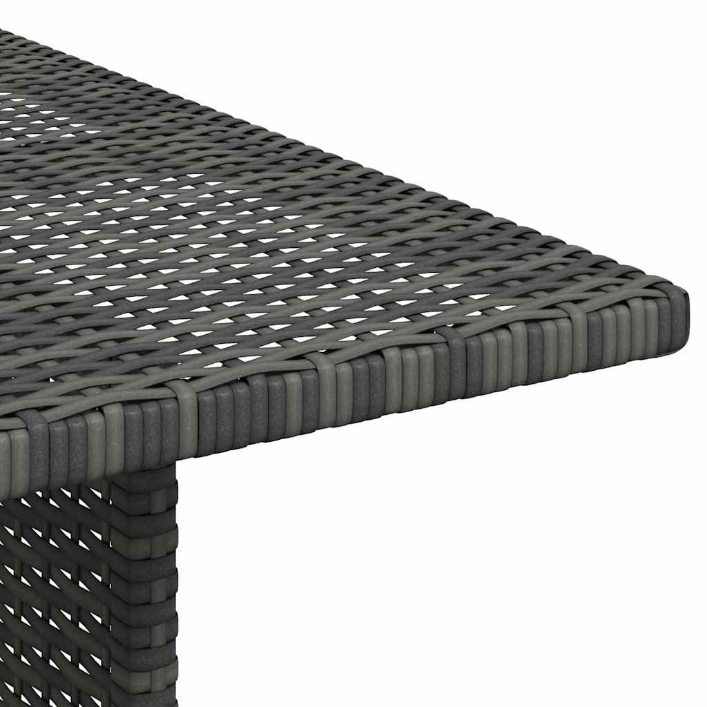 vidaXL Τραπεζαρία Κήπου Γκρι 110 x 70 x 65 εκ. από Συνθετικό Ρατάν