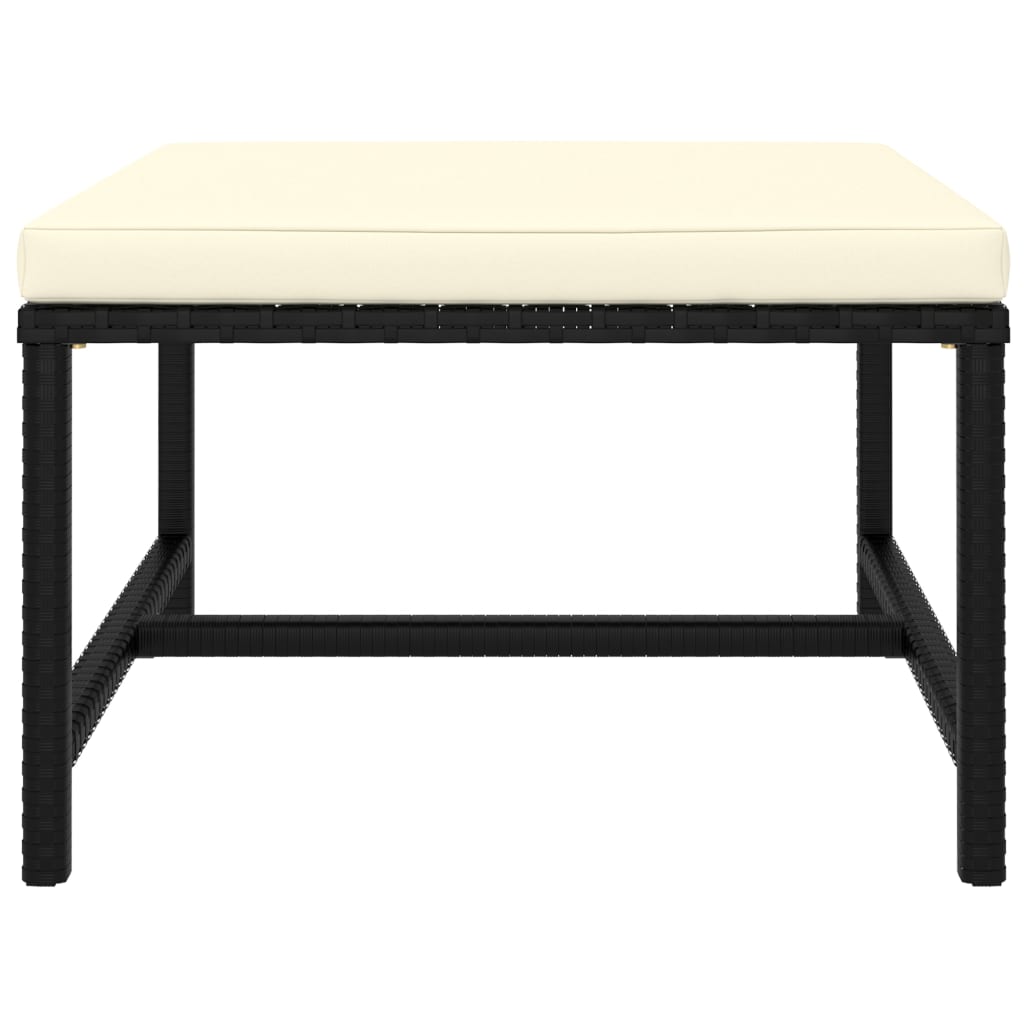 vidaXL Σετ Καναπέ Κήπου 3 Τεμαχίων Μαύρο Συνθετικό Ρατάν με Μαξιλάρια