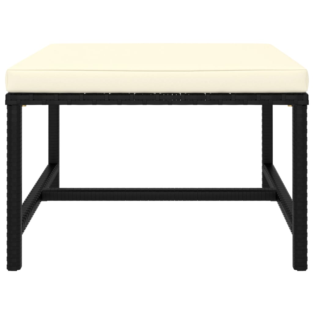 vidaXL Σετ Καναπέ Κήπου 5 Τεμαχίων Μαύρο Συνθετικό Ρατάν με Μαξιλάρια