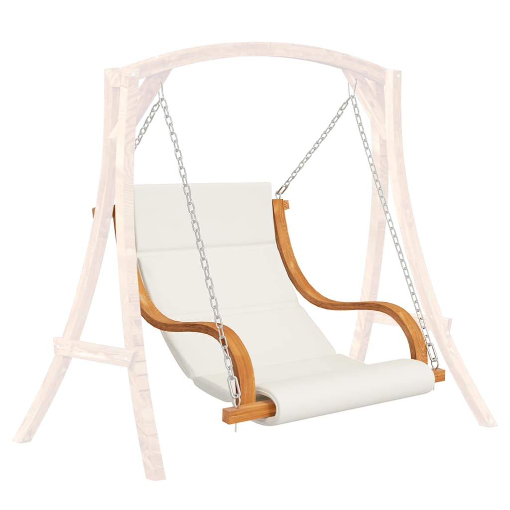 vidaXL Κουνιστή Καρέκλα Χωρίς Πλαίσιο Κούνιας Λυγισμένο Ξύλο Μαξιλάρι