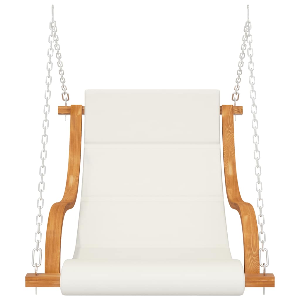 vidaXL Κουνιστή Καρέκλα Χωρίς Πλαίσιο Κούνιας Λυγισμένο Ξύλο Μαξιλάρι