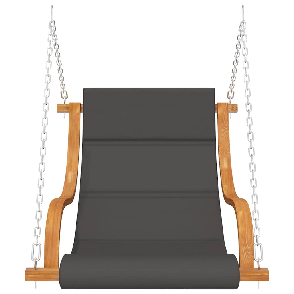 vidaXL Κουνιστή Καρέκλα Χωρίς Πλαίσιο Μασίφ Λυγισμένο Ξύλο Μαξιλάρι