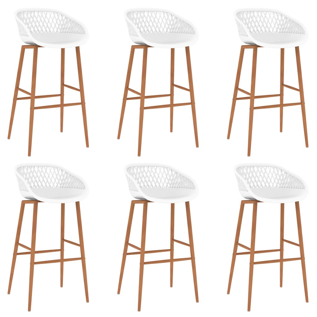 vidaXL Σετ Επίπλων Μπαρ 7 Τεμαχίων Μαύρο / Λευκό