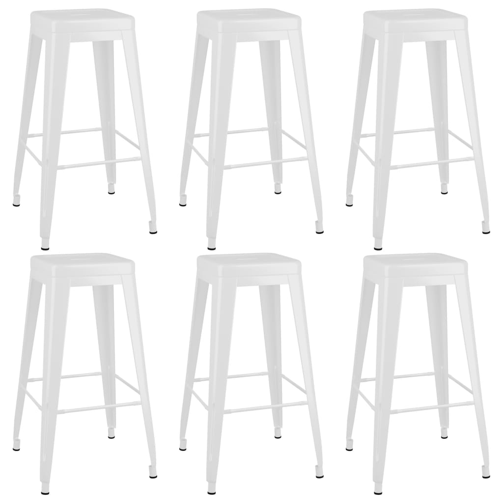 vidaXL Σετ Επίπλων Μπαρ 7 Τεμαχίων Λευκό