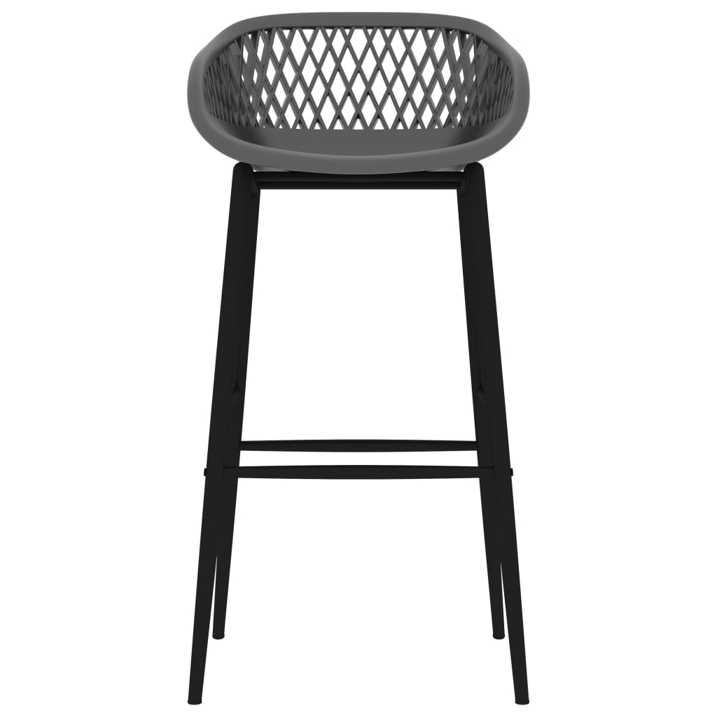 vidaXL Σετ Επίπλων Μπαρ 7 Τεμαχίων Λευκό / Γκρι