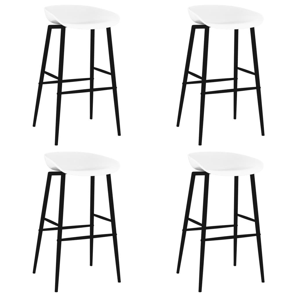 vidaXL Σετ Επίπλων Μπαρ 5 Τεμαχίων Μαύρο / Λευκό