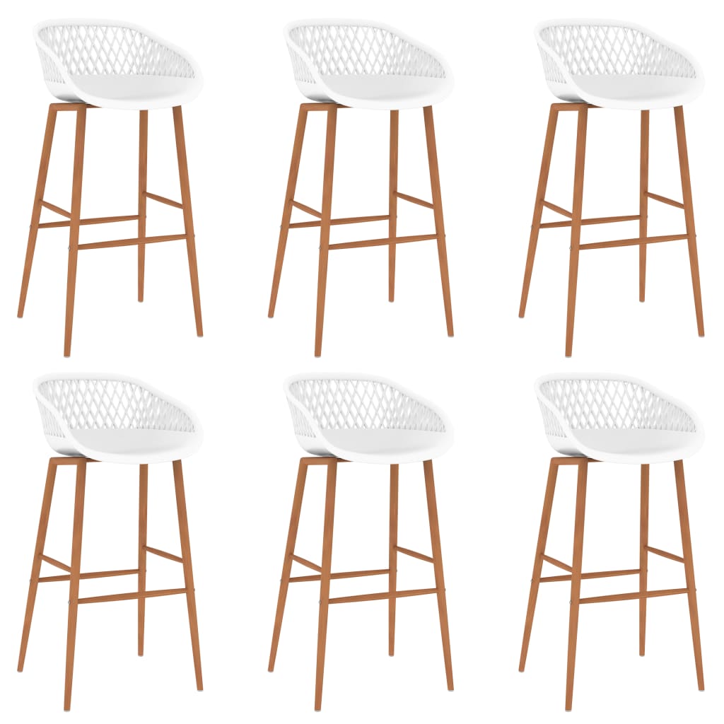 vidaXL Σετ Επίπλων Μπαρ 7 Τεμαχίων Μαύρο / Λευκό