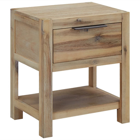 vidaXL Κομοδίνα με Συρτάρια 2 Τεμ. 40x30x48 εκ. από Μασίφ Ξύλο Ακακίας