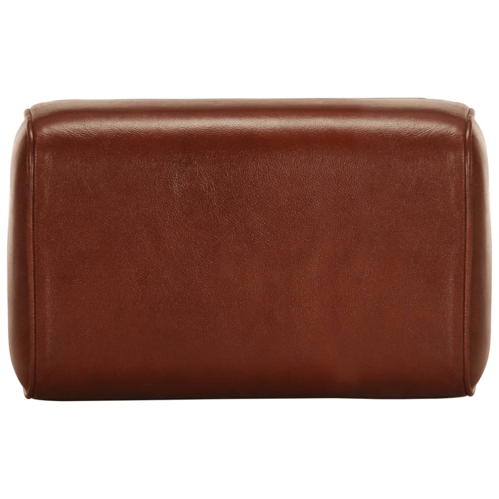 vidaXL Πάγκος Γυμναστικής Bok Καφέ 38 εκ. Γνήσιο Δέρμα & Ξύλο Μάνγκο