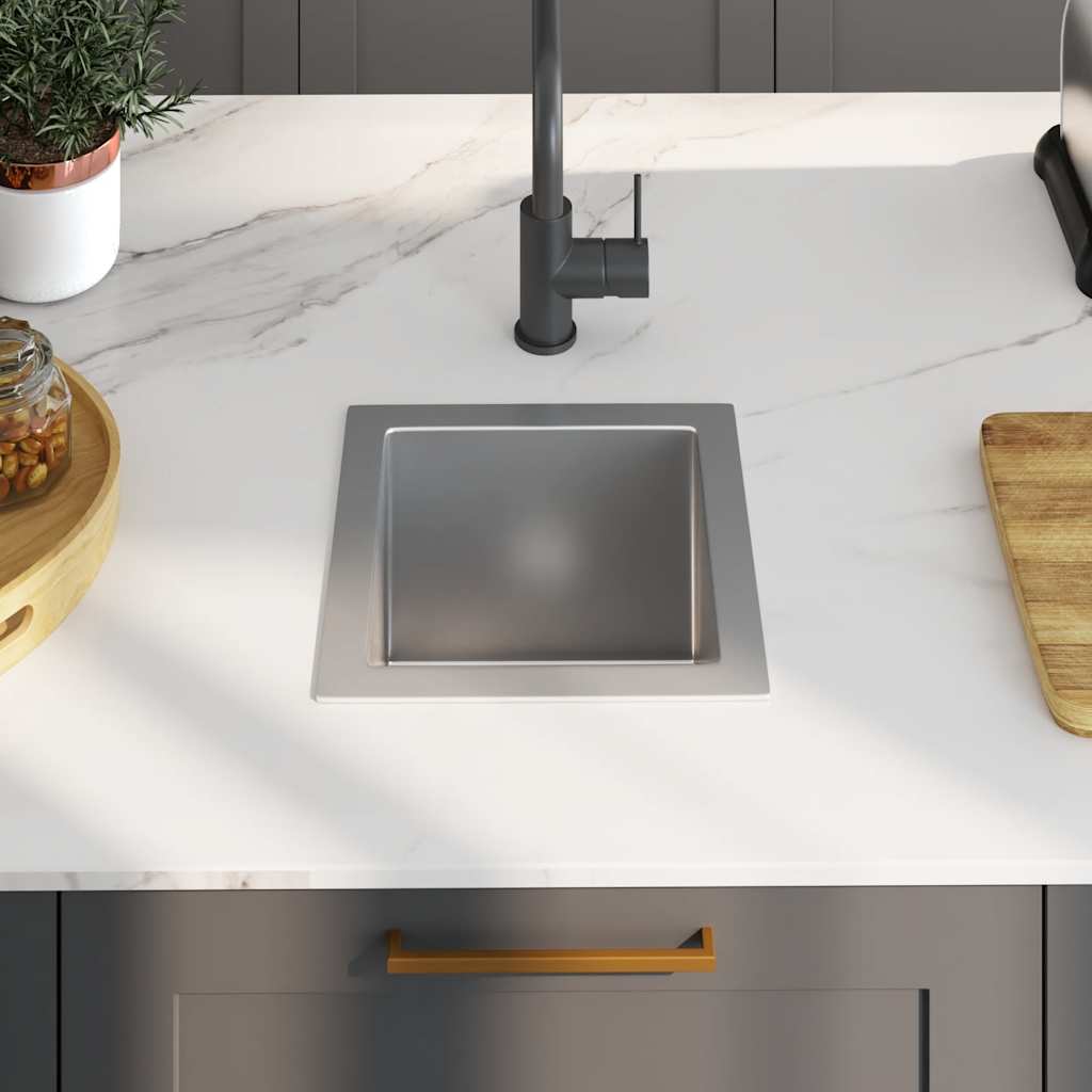 vidaXL Νεροχύτης Κουζίνας Χειροποίητος από Ανοξείδωτο Ατσάλι