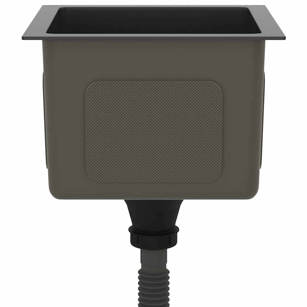 vidaXL Νεροχύτης Κουζίνας Χειροποίητος Μαύρος από Ανοξείδωτο Ατσάλι