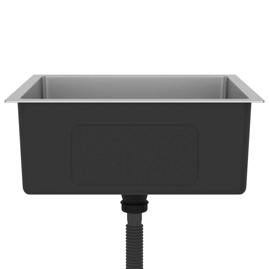 vidaXL Νεροχύτης Κουζίνας Χειροποίητος από Ανοξείδωτο Ατσάλι