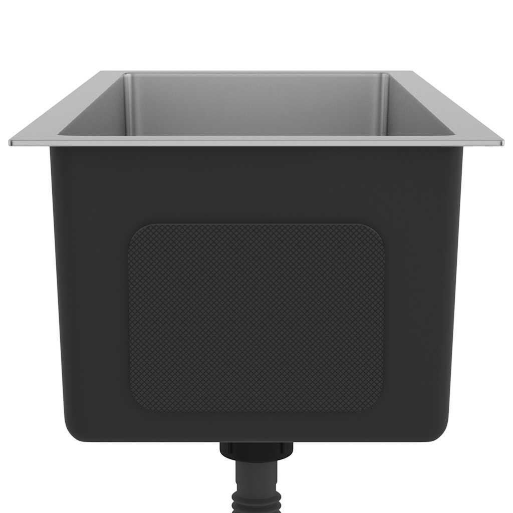 vidaXL Νεροχύτης Κουζίνας Χειροποίητος από Ανοξείδωτο Ατσάλι