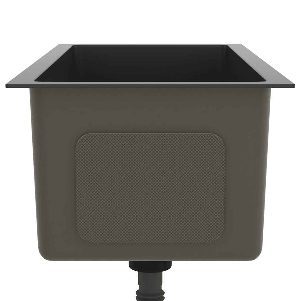 vidaXL Νεροχύτης Κουζίνας Χειροποίητος Μαύρος από Ανοξείδωτο Ατσάλι