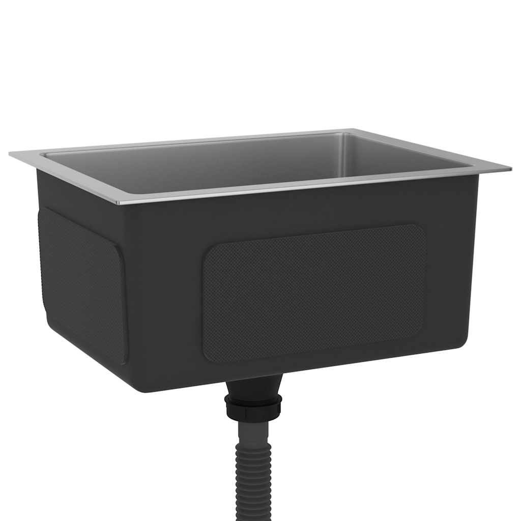 vidaXL Νεροχύτης Κουζίνας Χειροποίητος από Ανοξείδωτο Ατσάλι