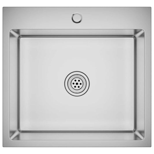 vidaXL Νεροχύτης Κουζίνας Χειροποίητος από Ανοξείδωτο Ατσάλι