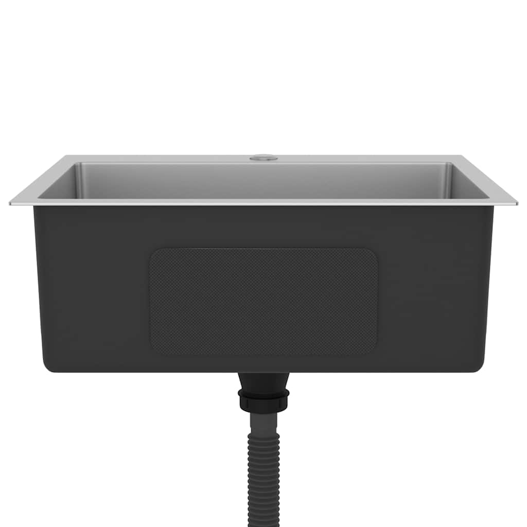 vidaXL Νεροχύτης Κουζίνας Χειροποίητος από Ανοξείδωτο Ατσάλι