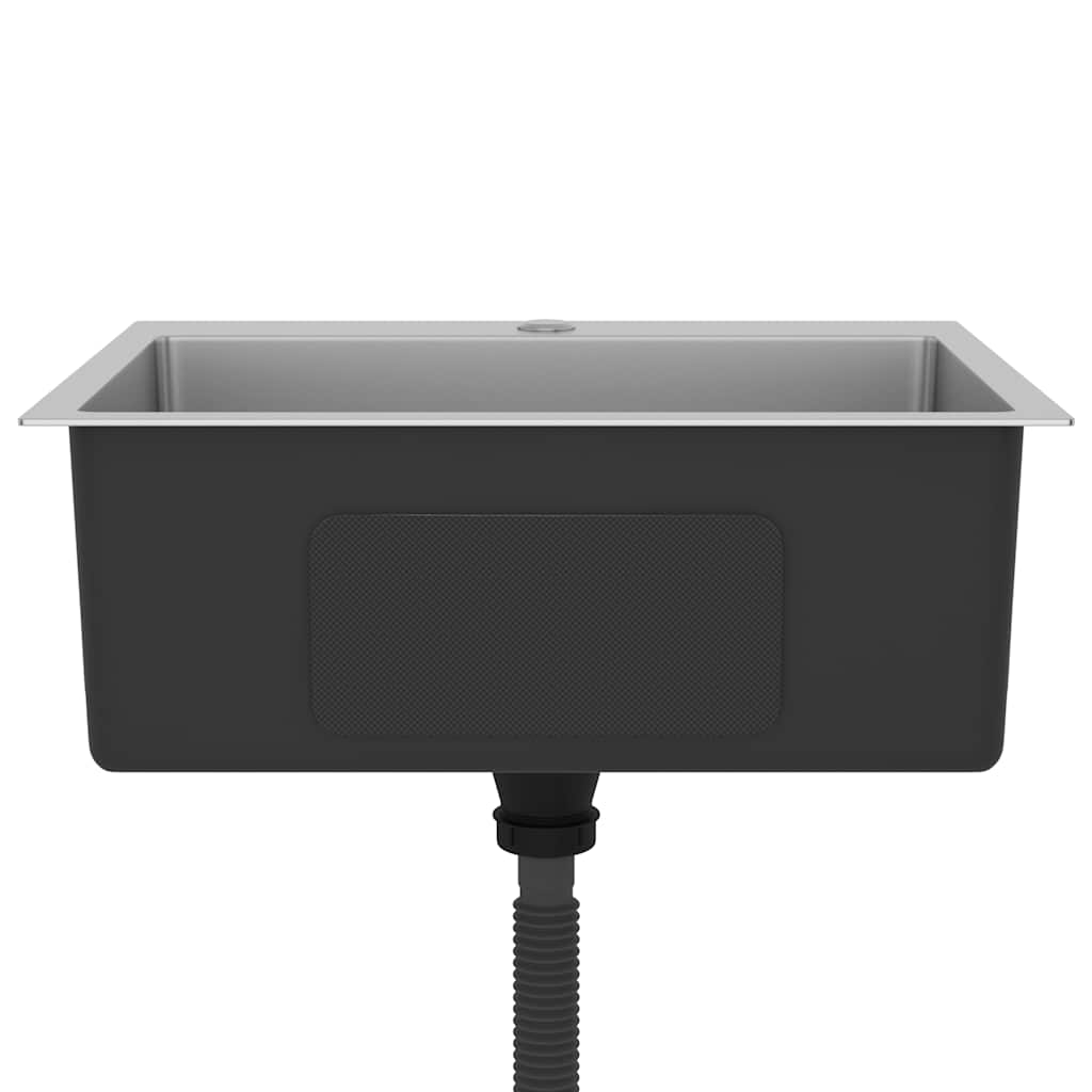 vidaXL Νεροχύτης Κουζίνας Χειροποίητος από Ανοξείδωτο Ατσάλι