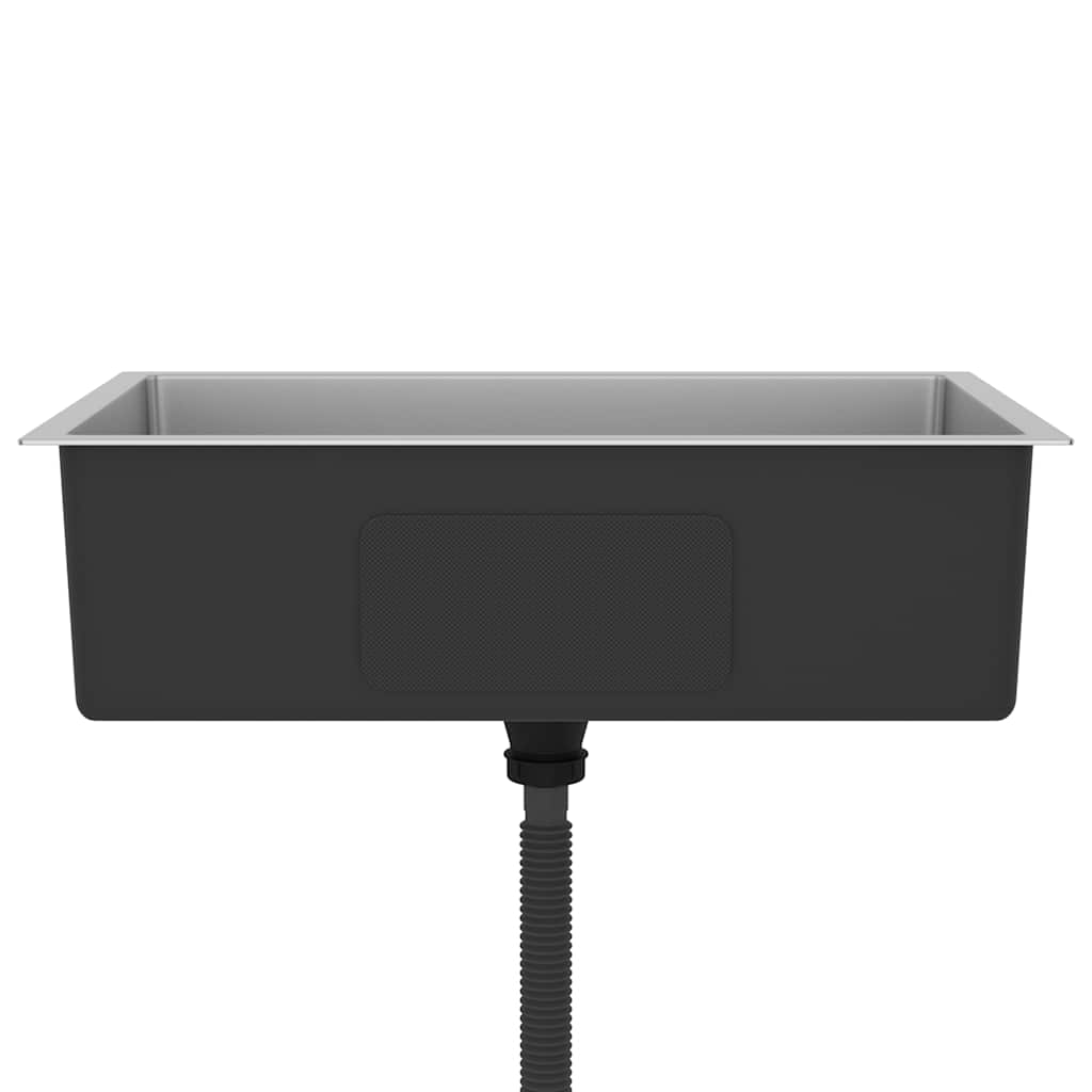 vidaXL Νεροχύτης Κουζίνας Χειροποίητος από Ανοξείδωτο Ατσάλι