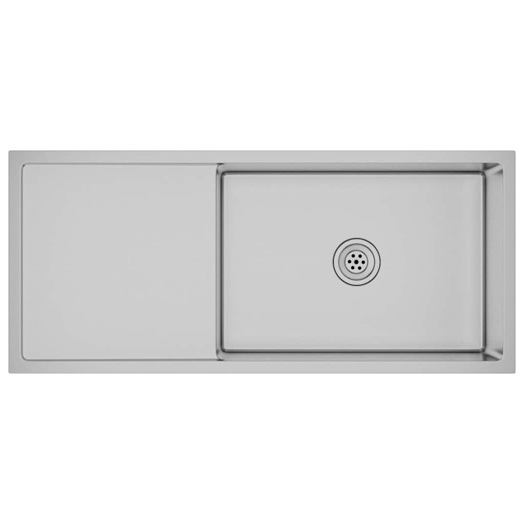 vidaXL Νεροχύτης Κουζίνας Χειροποίητος από Ανοξείδωτο Ατσάλι