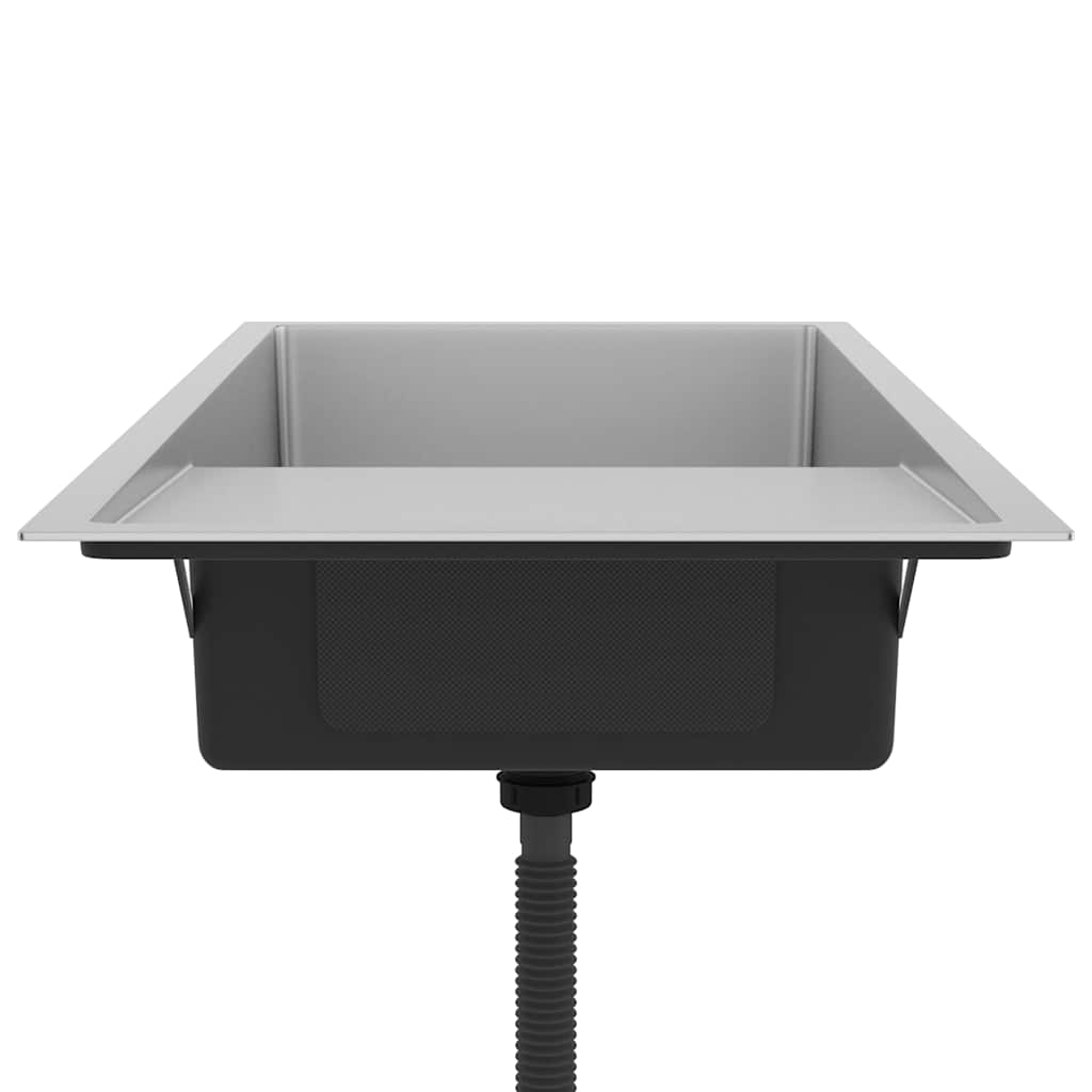 vidaXL Νεροχύτης Κουζίνας Χειροποίητος από Ανοξείδωτο Ατσάλι