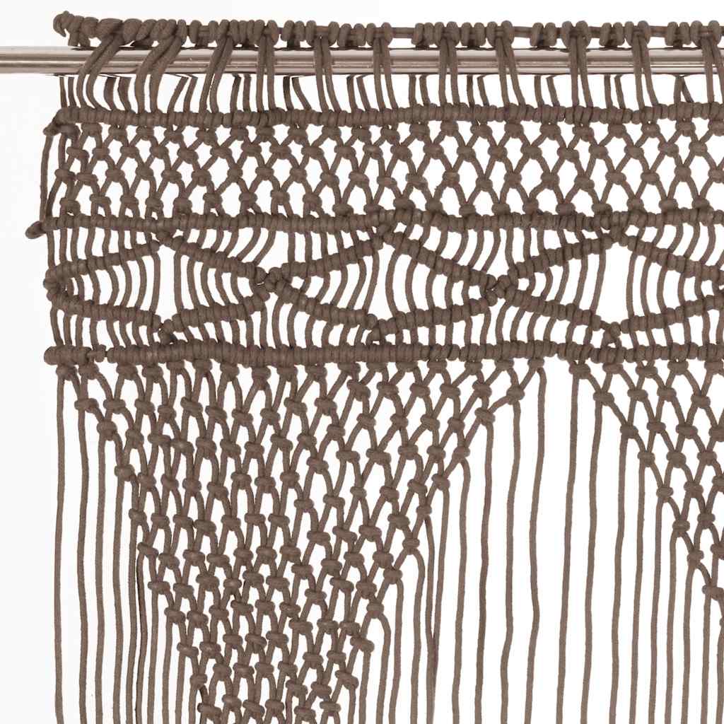 vidaXL Κουρτίνα Μακραμέ Taupe 140 x 240 εκ. Βαμβακερή