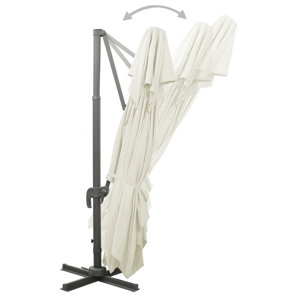 vidaXL Ομπρέλα Κήπου με Διπλή Επιφάνεια Άμμου 400x300 εκ.