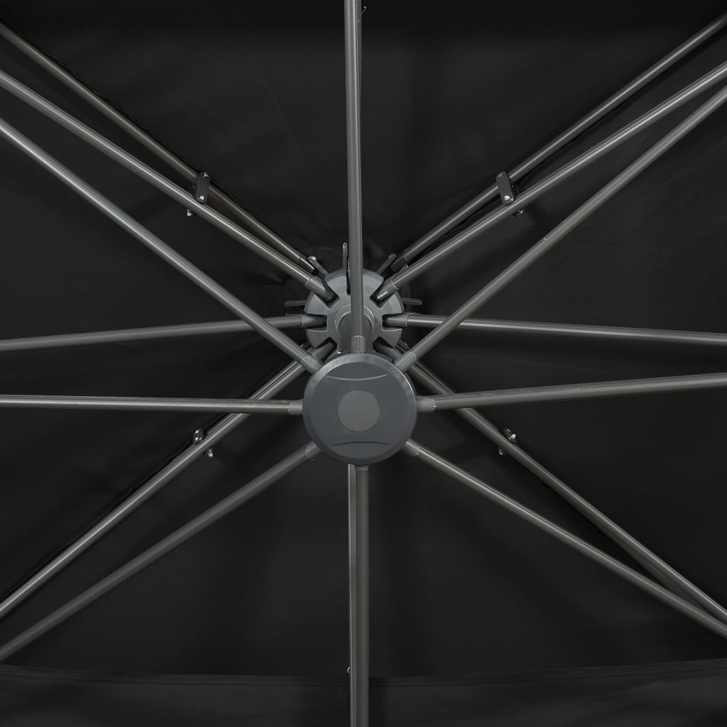 vidaXL Ομπρέλα Κήπου με Διπλή Κορυφή Μαύρη 400x300 εκ.