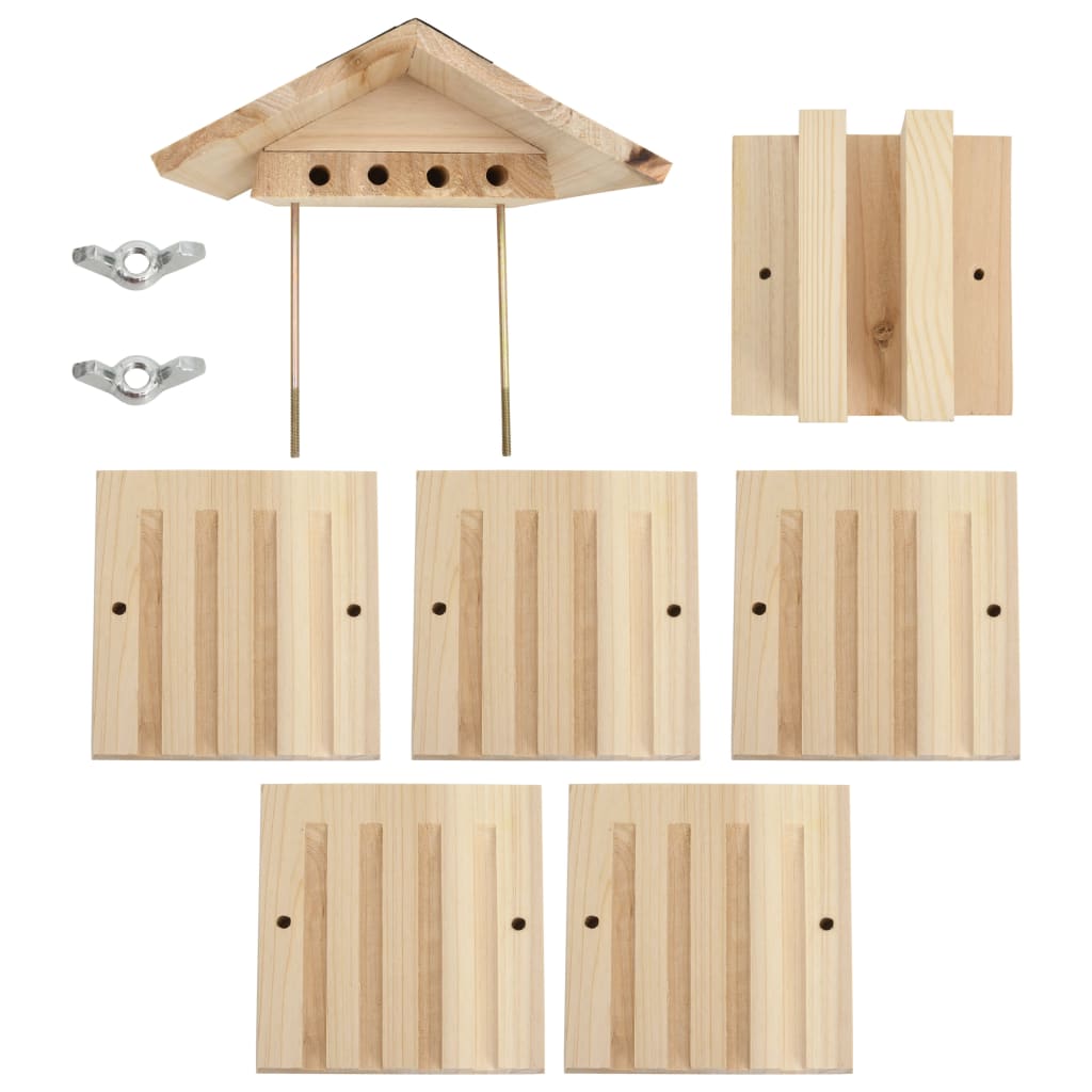 vidaXL Ξενοδοχείο Μελισσών 22 x 20 x 20 εκ. από Μασίφ Ξύλο Ελάτης