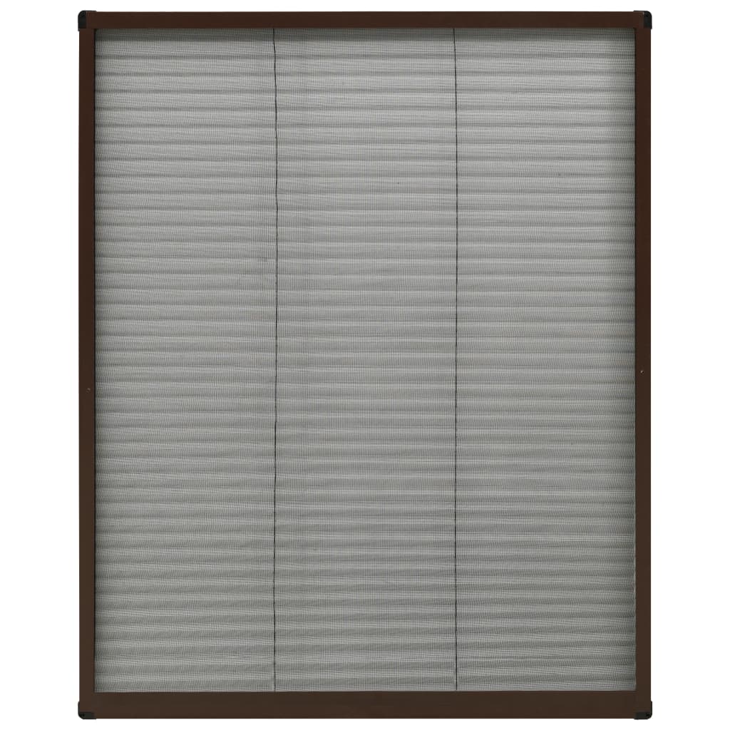 vidaXL Σήτα Παραθύρου Πλισέ Καφέ 60 x 80 εκ. από Αλουμίνιο