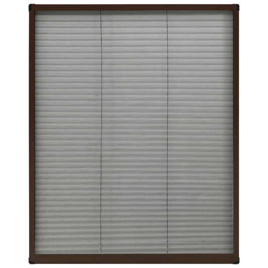 vidaXL Σήτα Παραθύρου Πλισέ Καφέ 60 x 80 εκ. από Αλουμίνιο