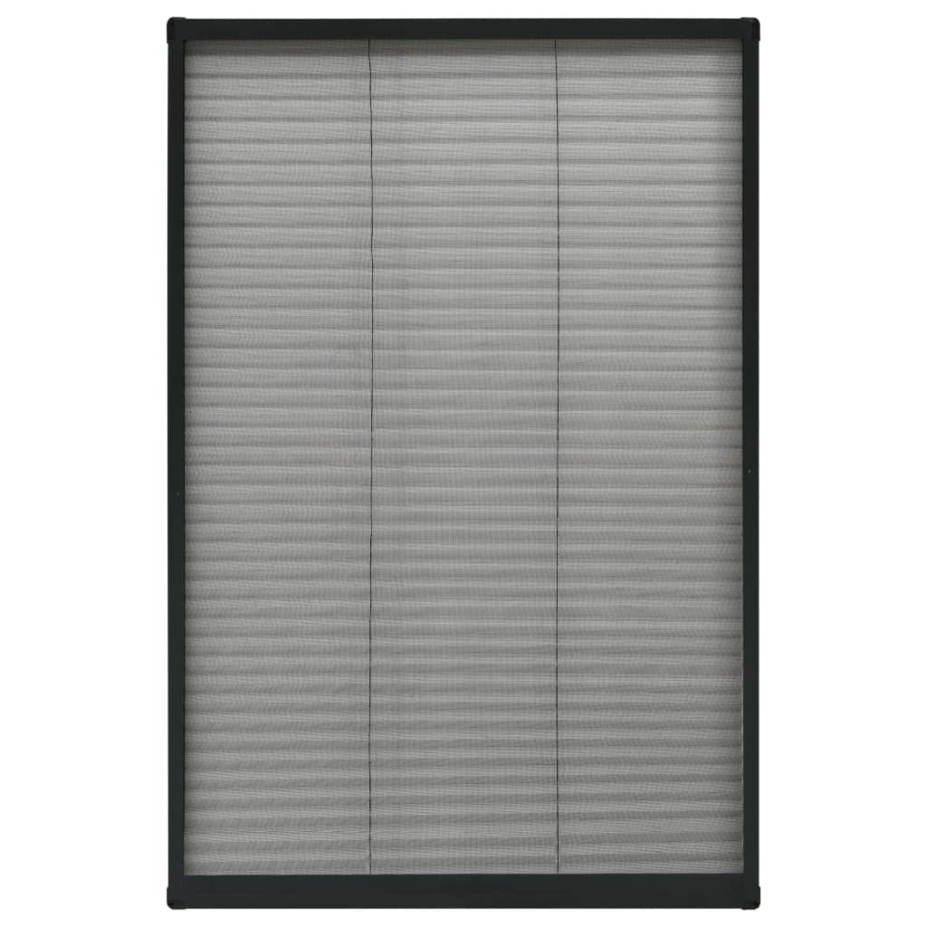 vidaXL Σήτα Παραθύρου Πλισέ Ανθρακί 80 x 160 εκ. από Αλουμίνιο