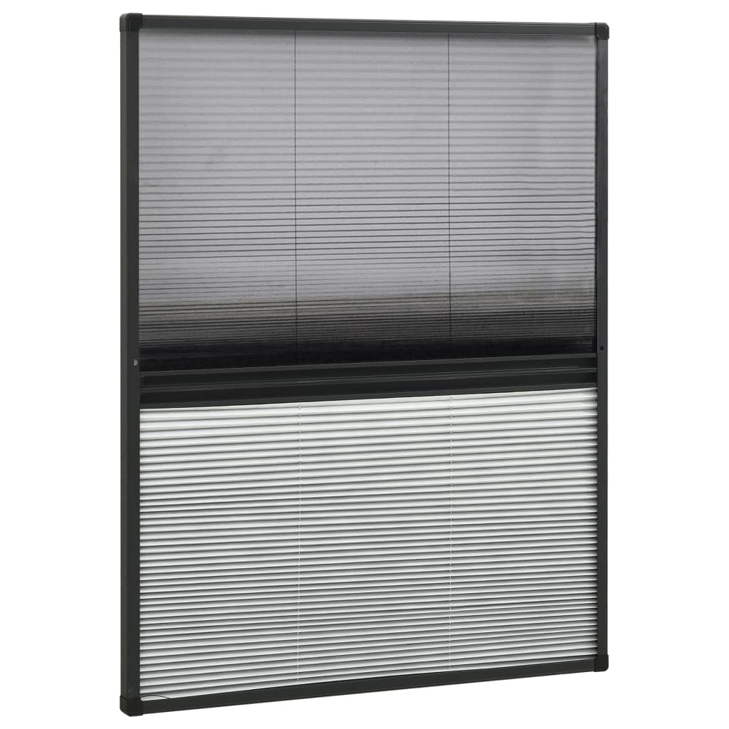 vidaXL Σήτα Παραθύρου Πλισέ με Σκίαστρο 60 x 80 εκ. Αλουμινίου