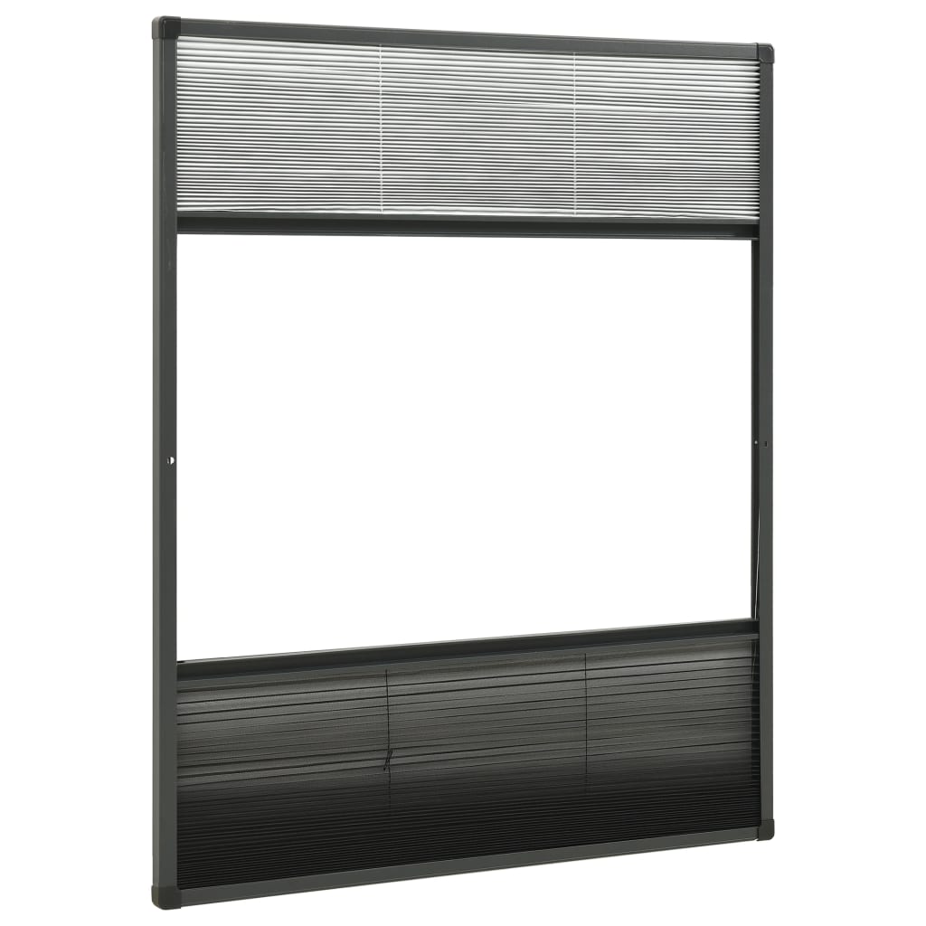 vidaXL Σήτα Παραθύρου Πλισέ με Σκίαστρο 60 x 80 εκ. Αλουμινίου