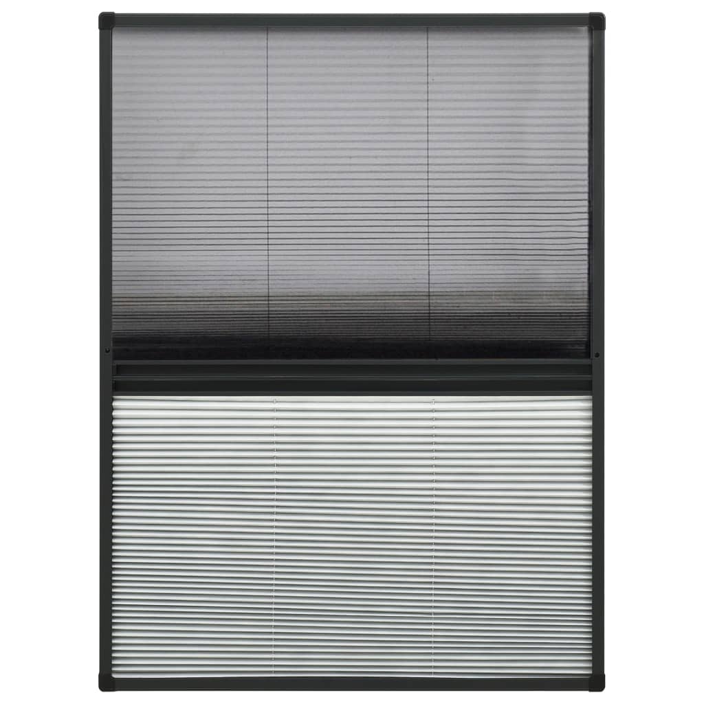 vidaXL Σήτα Παραθύρου Πλισέ με Σκίαστρο 80 x 120 εκ. Αλουμινίου