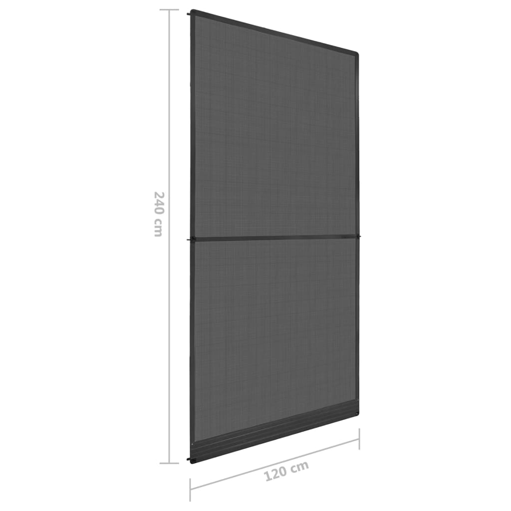 vidaXL Σήτα Πόρτας με Μεντεσέδες Ανθρακί 120 x 240 εκ.