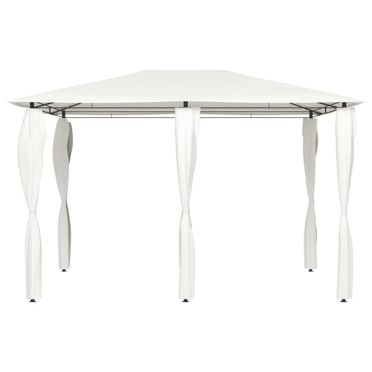 vidaXL Κιόσκι με Καλύμματα Στύλων Κρεμ 3 x 4 x 2,6 μ. 160 γρ./μ²