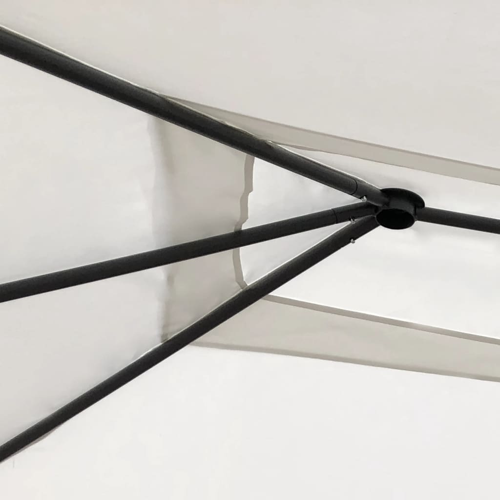 vidaXL Κιόσκι με Καλύμματα Στύλων Κρεμ 2,98x5,3x2,59 μ. 160 γρ./μ²