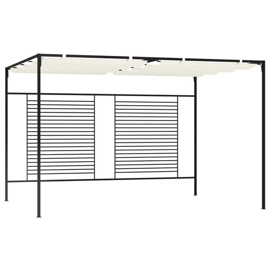 vidaXL Πέργκολα με Πτυσσόμενη Οροφή Κρεμ 3 x 4 x 2,3 μ. 180 γρ./μ²