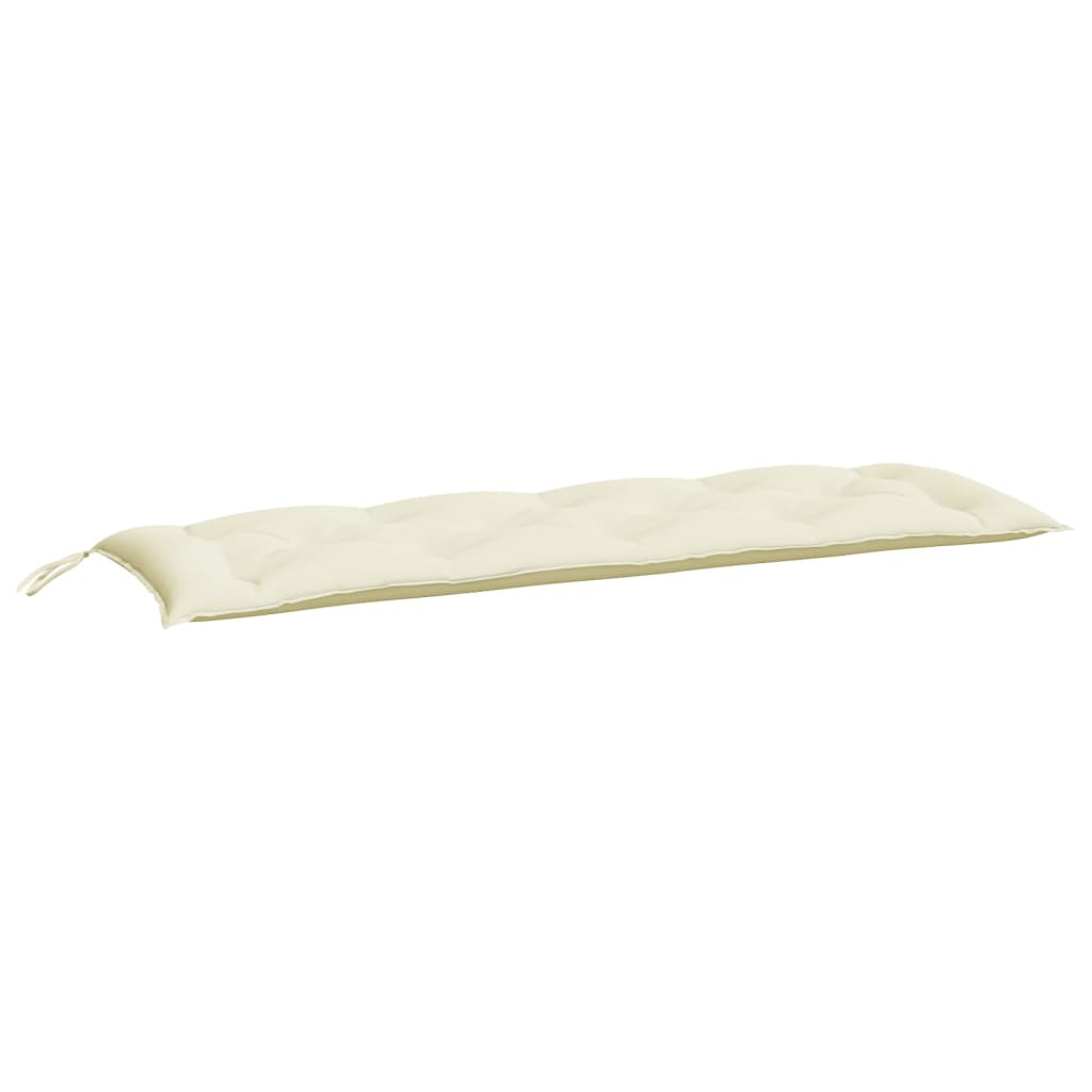 vidaXL Μαξιλάρι Πάγκου Κήπου Κρεμ Λευκό 150x50x7 εκ. Ύφασμα Oxford