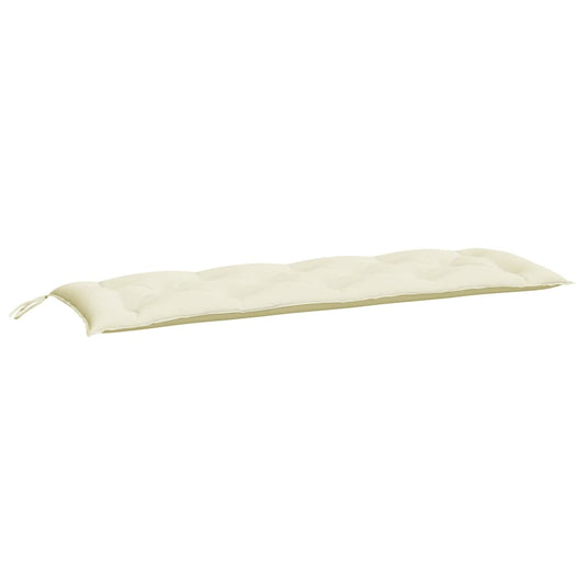 vidaXL Μαξιλάρι Πάγκου Κήπου Κρεμ Λευκό 150x50x7 εκ. Ύφασμα Oxford
